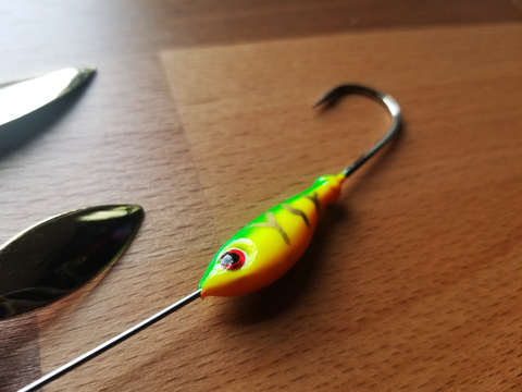 Spinnerbait Body  w/Blades- 3/8 oz - Firetiger (4 Packs)